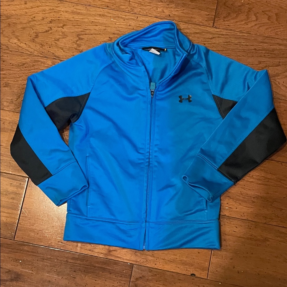Under Armour Youth Bright Blue Jacket with Black Sleeves